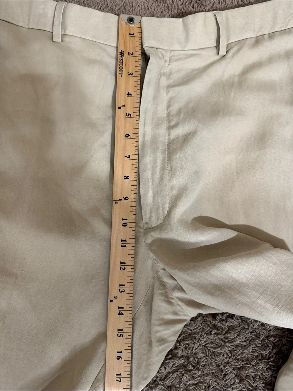 Vintage Polo Ralph Lauren Men's Linen Silk Blend Pants Beige size 40 x36 Preppy